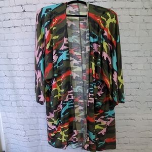 Spring colored Camo Cardigan